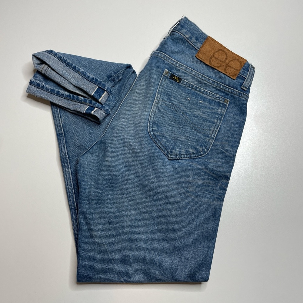 Lee 101 Rider Japanese Dry Selvedge Light Blue Denim Jeans 32X32 Made in Italy